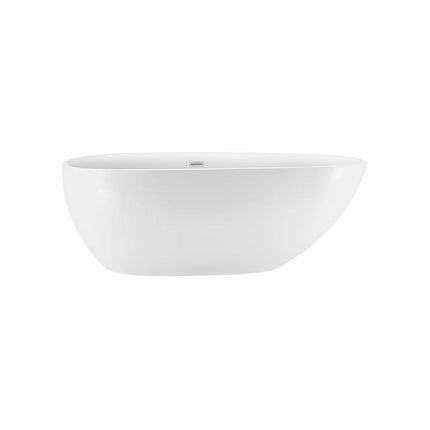 Kube Bath BALLI 67 Inch White Free Standing Bathtub - Plumbing Market