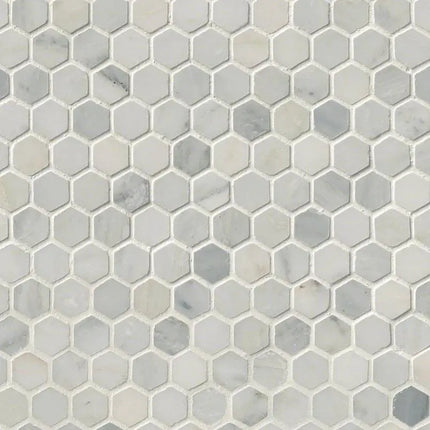 MSI Surfaces Arabescato Carrara Hexagon Mosaic SMOT-ARA-1HEX - Plumbing Market