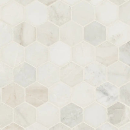 MSI Surfaces Arabescato Venato White Hexagon Honed SMOT-ARAVEN-2HEXH - Plumbing Market