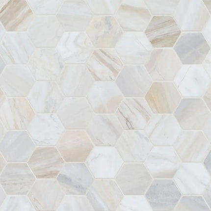 MSI Surfaces Athena Gold Hexagon Honed Mosaic Tile SMOT-ATHGOL-2HEXH - Plumbing Market