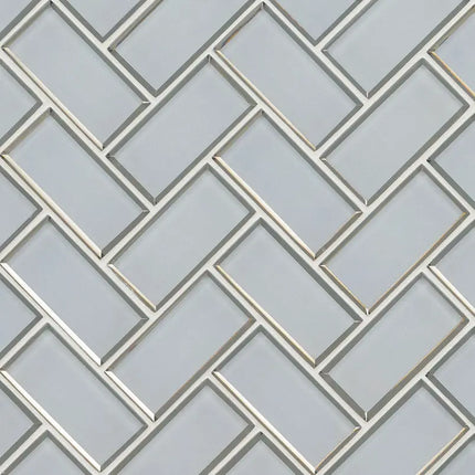 MSI Surfaces Backsplash Ice Bevel Herringbone Tile 8mm - Plumbing Market