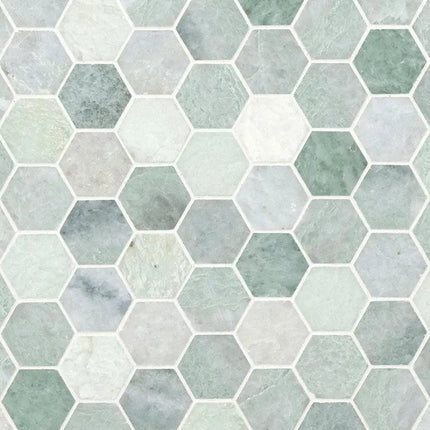 MSI Surfaces Backsplash Icelandic Green Hexagon Mosaic Tile - Plumbing Market