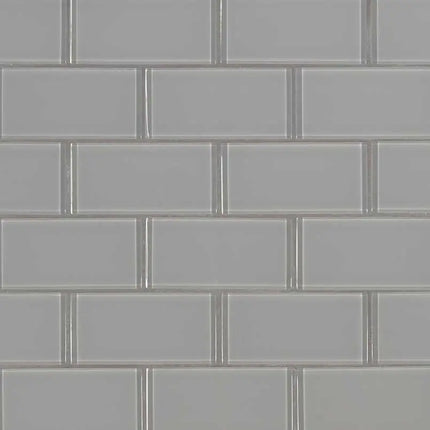 MSI Surfaces Backsplash Oyster Gray Glass Subway Tile 2X4 - Plumbing Market