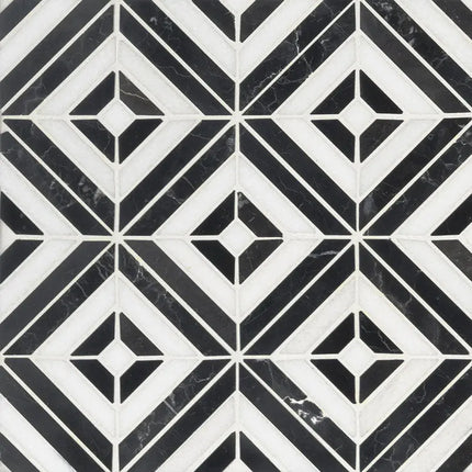 MSI Surfaces Backsplash Rhombix Nero Geometric Pattern Tile - Plumbing Market
