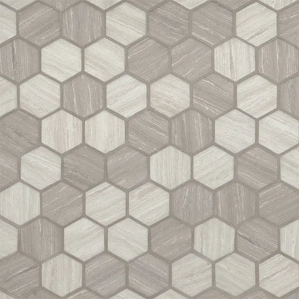 MSI Surfaces Backsplash Silva Oak Hexagon Glass Mosaic Tile - Plumbing Market