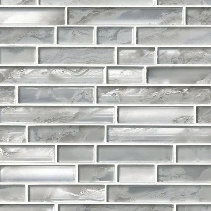 MSI Surfaces Backsplash Silver Canvas Interlocking Glass Tile - Plumbing Market