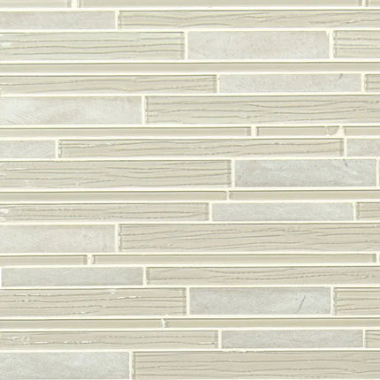 MSI Surfaces Backsplash Snowcap Blend Interlocking Glass Tile - Plumbing Market