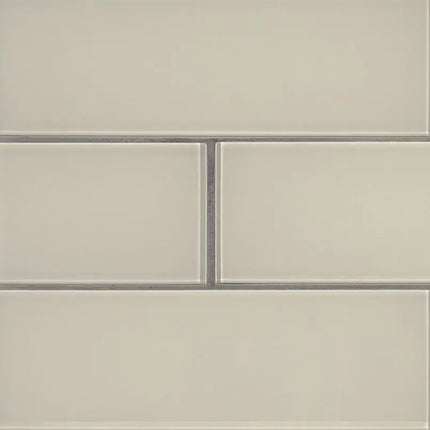 MSI Surfaces Backsplash Snowcap White Subway Glass Tile 4x12 - Plumbing Market