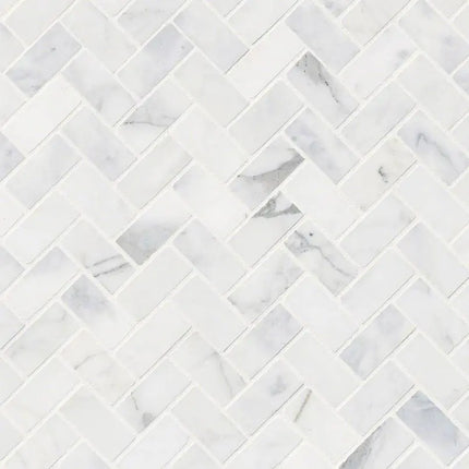 MSI Surfaces Calacatta Cressa Herringbone Mosaic SMOT-CALCRE-HBH - Plumbing Market