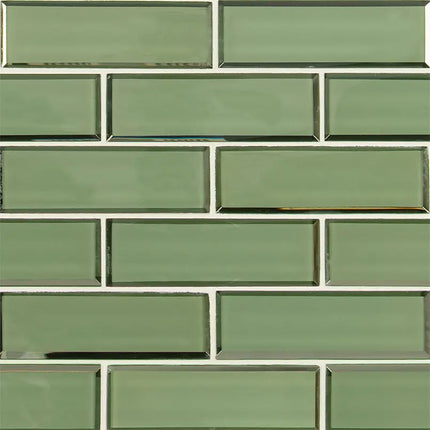 MSI Surfaces Evergreen Beveled 2X6 Subway Tile SMOT-GLSST-EVEBEV8MM - Plumbing Market