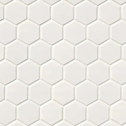 MSI Surfaces White Glossy 2" Hex 6Mm SMOT-PT-RETBIA-2HEXG - Plumbing Market