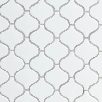 MSI Surfaces White Glossy Arabesque 6Mm SMOT-PT-RETBIA-ARABESQUE - Plumbing Market