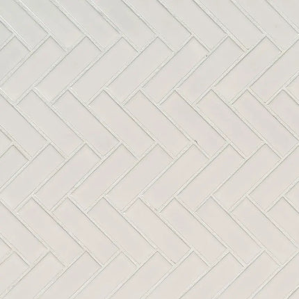 MSI Surfaces White Glossy Herringbone Mosaic SMOT-PT-RETBIA-HB - Plumbing Market