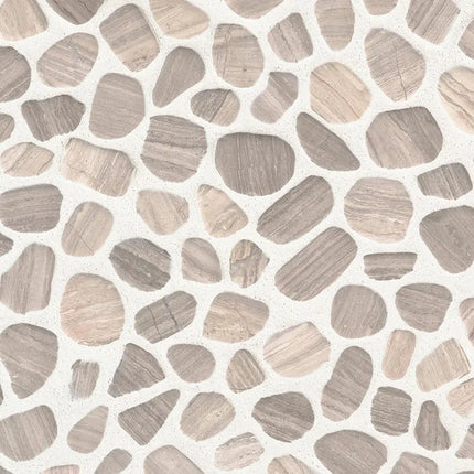 MSI Surfaces White Oak Pebbles Mesh Backed SMOT-PEB-WHTOAK - Plumbing Market