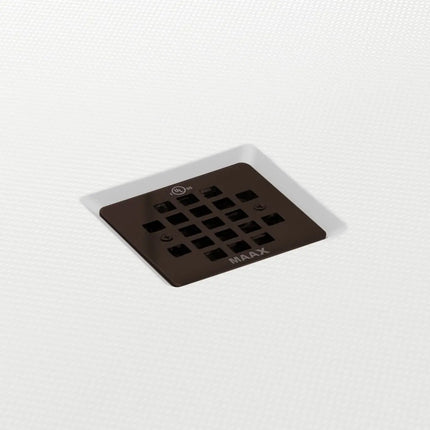 Maax B3X 4836 Acrylic Corner Right Shower Base with Anti-slip Bottom with Center Drain in White 420029-543-001-000 - Plumbing Market