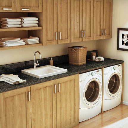 Maax Evia 25 x 22 Acrylic Single Bowl Sink in White 100898-000-001-000 - Plumbing Market