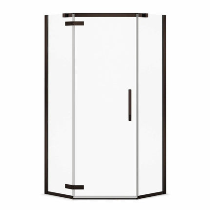 Maax Link Neo-angle 40 x 40 x 75 in. 8mm Pivot Shower Door for Corner Installation with Clear glass in Matte Black 136321-900-340-000 - Plumbing Market