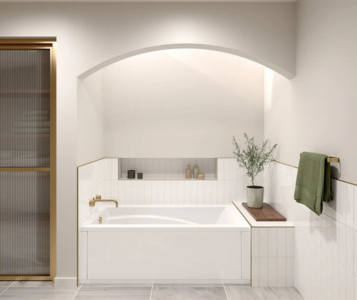 Maax Optik 6032 Acrylic Alcove Left-Hand Drain Combined Hydrofeel & Aerofeel Bathtub in White 101265-L-056-001 - Plumbing Market