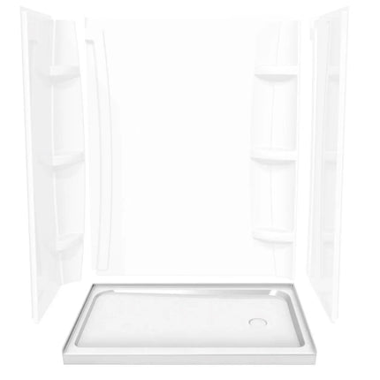 Maax Rectangular Base 6030 3 in. Acrylic Alcove Shower Base with Right-Hand Drain in White 105707-000-001-002 - Plumbing Market