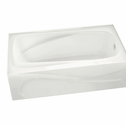 Maax Santorini 60 x 32 Acrylic Alcove Right-Hand Drain Combined Hydrosens & Aerosens Bathtub in White 105231-R-109-001 - Plumbing Market