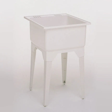 Maax Super Poly Single 25 x 23 Polypropylene Single Bowl Sink in White - 6 Pack 101684-000-003-102 - Plumbing Market