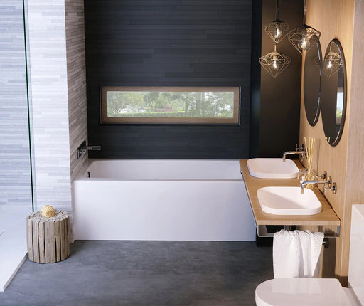 Mackenzie 6032 AFR AcrylX Alcove Left-Hand Drain Bathtub in White - Plumbing Market