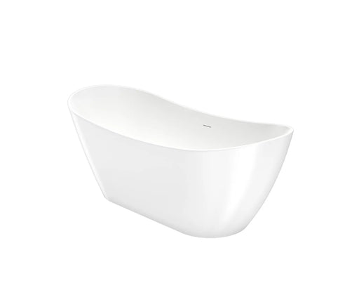 Mahaba 67 x 29 Acrylic Freestanding Oval Center Drain Bathtub in White - Plumbing Market