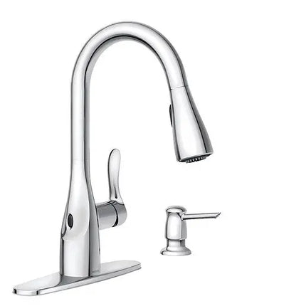 Moen Arlo Chrome Hands Free Pulldown Kitchen Faucet 87087EWC - Plumbing Market