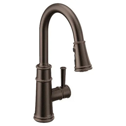 Moen Belfield Oil Rubbed Bronze One-Handle High Arc Pulldown Kitchen Faucet 7260ORB - Plumbing Market