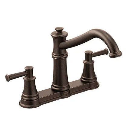 Moen Belfield Oil Rubbed Bronze Two-Handle High Arc Kitchen Faucet 7250ORB - Plumbing Market