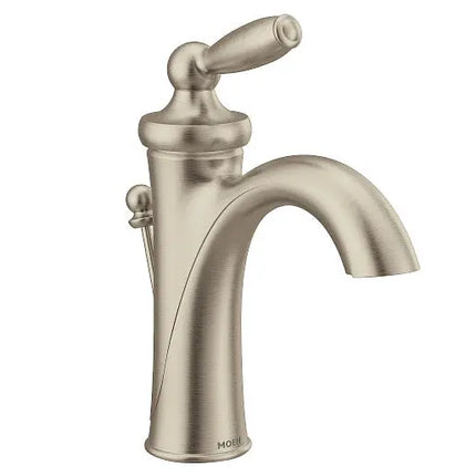 Moen Brantford Brushed Nickel One-Handle High Arc Bathroom Faucet 6600BN - Plumbing Market
