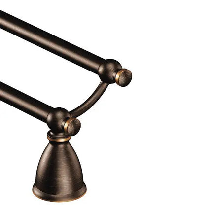 Moen Caldwell Mediterranean Bronze 24" Double Towel Bar Y3122BRB - Plumbing Market