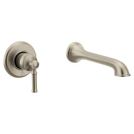 Moen Dartmoor Brushed Nickel One-Handle Non Diverter Wallmount Tub Filler WT681BN - Plumbing Market