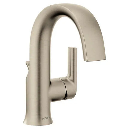 Moen Doux Brushed Nickel One-Handle High Arc Bathroom Faucet S6910BN - Plumbing Market