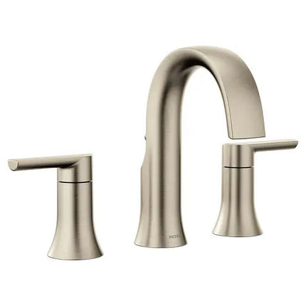 Moen Doux Brushed Nickel Two-Handle High Arc Bathroom Faucet TS6925BN - Plumbing Market