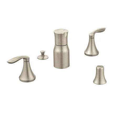 Moen Eva Brushed Nickel Two-Handle Bidet Faucet T5220BN - Plumbing Market