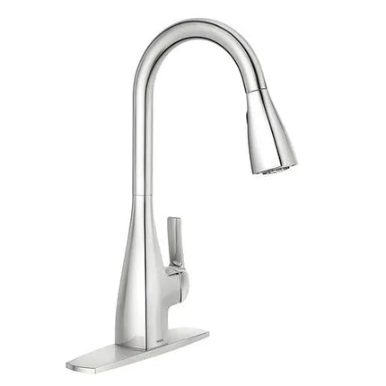 Moen Kiran Chrome One-Handle High Arc Pulldown Kitchen Faucet 87599 - Plumbing Market