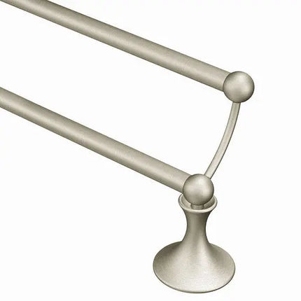 Moen Lounge Brushed Nickel 24" Double Towel Bar DN7722BN - Plumbing Market