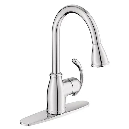 Moen Terrace Chrome One-Handle High Arc Pulldown Kitchen Faucet 87055 - Plumbing Market
