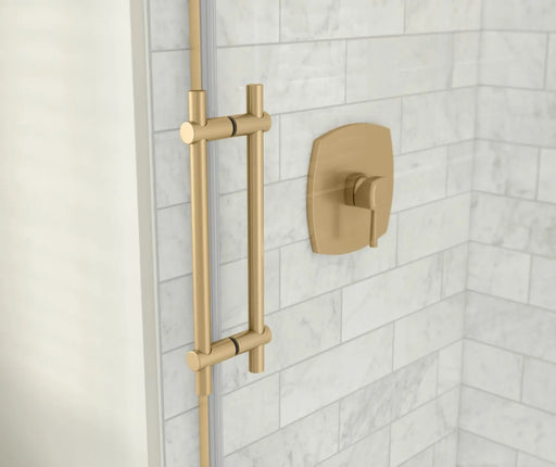 Odyssey SC 57-59 ½ x 78in. 8 mm Sliding Shower Door for Alcove Installation with Clear glass in Brushed Gold - Plumbing Market