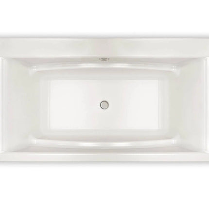Optik 6636 F Acrylic Freestanding Center Drain Bathtub in White with White Skirt - Plumbing Market