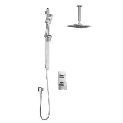 Kalia KAREO TD2 (Valve Not Included) : AQUATONIK T/P with Diverter Shower System with Vertical Ceiling Arm Chrome BF1992-110-001 - Plumbing Market