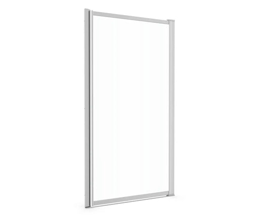 Pivolok 33-34 ¾ x 64 ½ in. Pivot Shower Door for Alcove Installation with Clear glass in Chrome - Plumbing Market