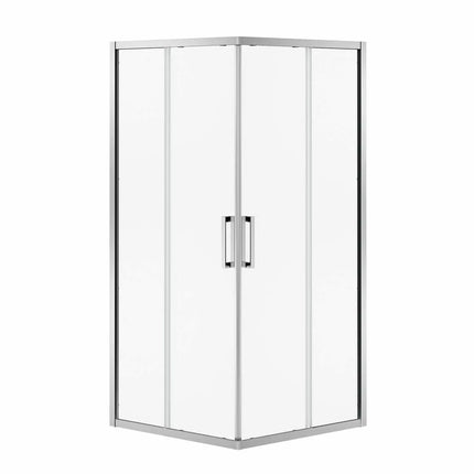 Radia Square 36 x 36 x 71 ½ in. 6 mm Sliding Shower Door for Corner Installation with Clear glass in Chrome - Plumbing Market