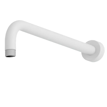 Rubi Brass Hor. Shower Arm 16 In. Matte White RBDHR16WH - Plumbing Market