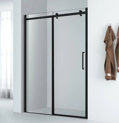 Rubi Leman Sliding Shower Door 60’’ X 78’’ Matte Black RLEK6078PCBK - Plumbing Market