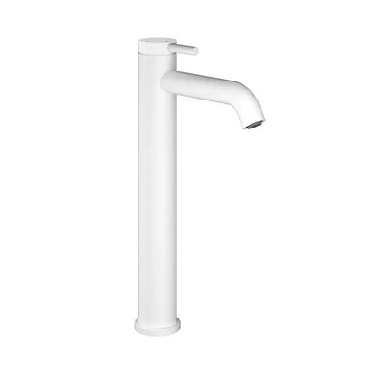 Rubi Vertigo Elev. S-H. Basin Faucet Matte White Without Drain RVT11XWDWH - Plumbing Market