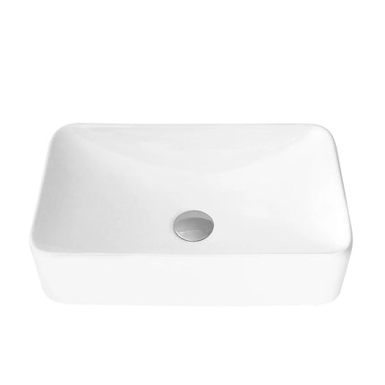 STYLISH 19 inch White Rectangular Ceramic Vessel Bathroom Sink P-227H - Plumbing Market