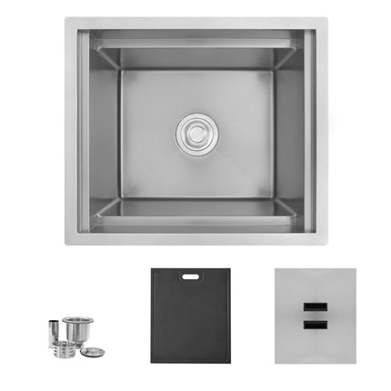Stylish 20" Dual-Mount Stainless Steel Insulated Ice Chest Workstation Sink with Dura-Tek - Plumbing Market