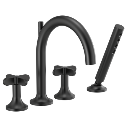 Brizo Roman Tub Faucet with Handshower - Less Handles T67475-BLLHP - Plumbing Market